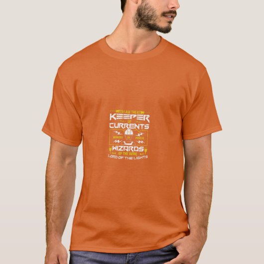 電気技師ラインマン電気技師 Tシャツ (正面)