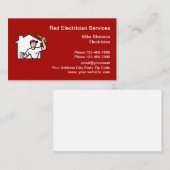 電気技師ロゴグラフィック名刺 名刺 (正面/裏面)