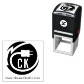 電気技師ロゴデザイン セルフインキングスタンプ (インサイチュ)