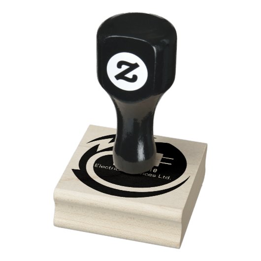 電気技師ロゴデザイン ラバースタンプ (スタンプ)