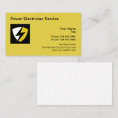 電気技師ロゴモダンテンプレート名刺 名刺 (正面/裏面)
