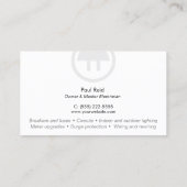 電気技師ロゴ 名刺 (裏面)