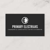 電気技師ロゴ 名刺 (正面)