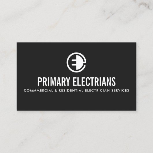 電気技師ロゴ 名刺 (正面)