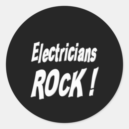 電気技師ロック!シール ラウンドシール (正面)