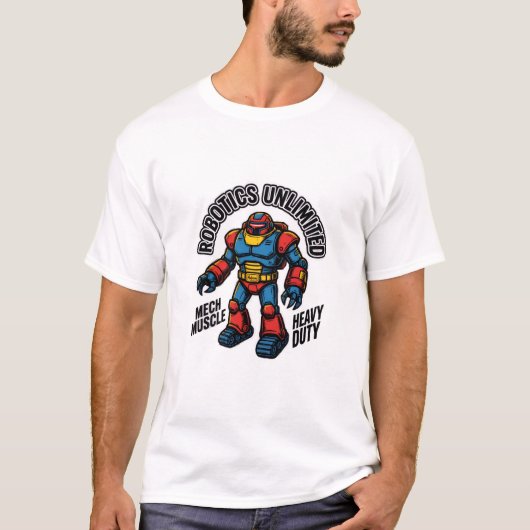 電気技師ロボットTシャツ Tシャツ (正面)