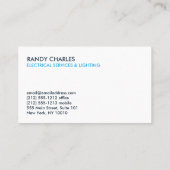 電気技師ロモダンゴの名刺（青） 名刺 (裏面)