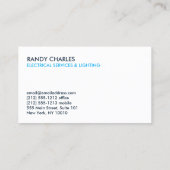 電気技師ロモダンゴの名刺（青） 名刺 (裏面)