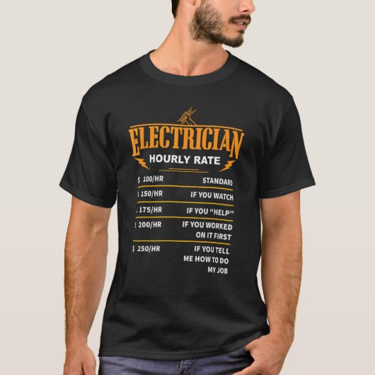電気技師ワイヤーマンのラインマン電力の現在の専門家H Tシャツ (正面)