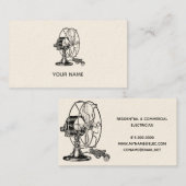 電気技師ヴィンテージファン 名刺 (正面/裏面)