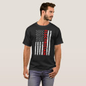 電気技師ヴィンテージ米国国旗のエおもしろいンジン Tシャツ (正面フル)
