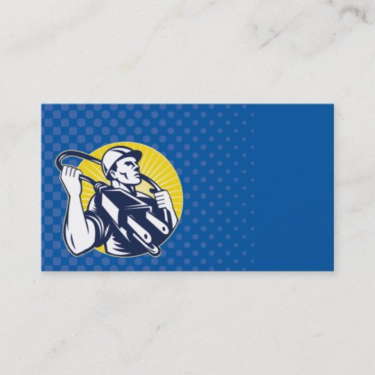 電気技師力の架線工夫の労働者の電気ビジネス 名刺 (正面)