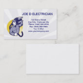 電気技師力の架線工夫の労働者の電気ビジネス 名刺 (正面/裏面)