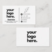 電気技師名刺プロフェッショナルロゴデザイン 名刺 (正面/裏面)