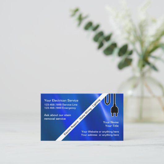 電気技師名刺 名刺 (スタンド正面)