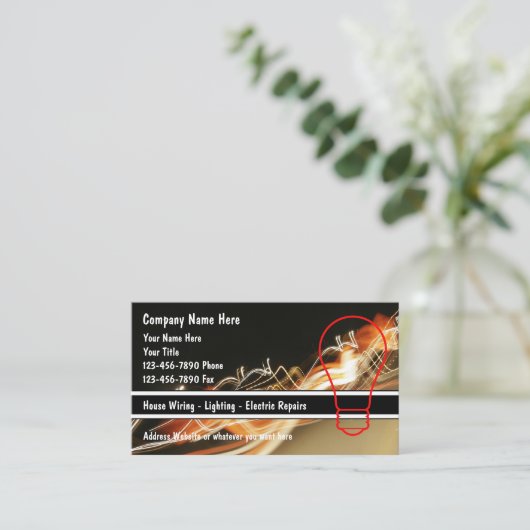 電気技師名刺 名刺 (スタンド正面)