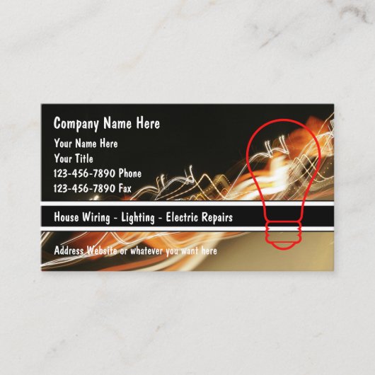 電気技師名刺 名刺 (正面)