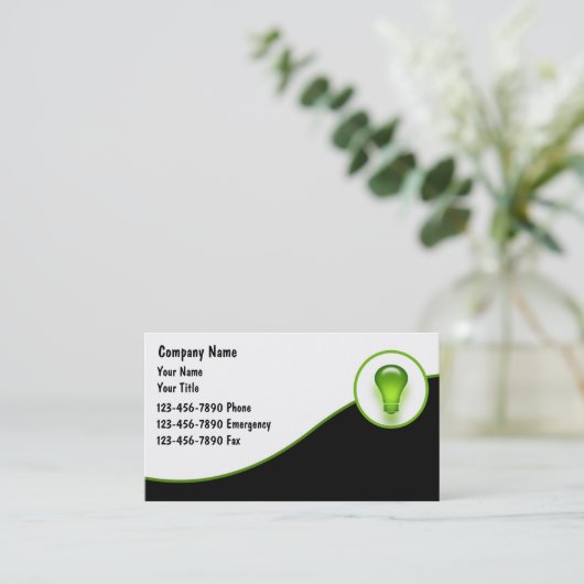 電気技師名刺 名刺 (スタンド正面)