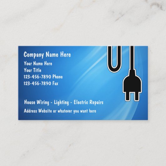 電気技師名刺 名刺 (正面)