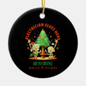 電気技師小妖精や小人はこちら セラミックオーナメント (正面)