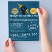 電気技師広告の電気技師 チラシ (手)
