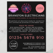 電気技師広告の チラシ (正面)