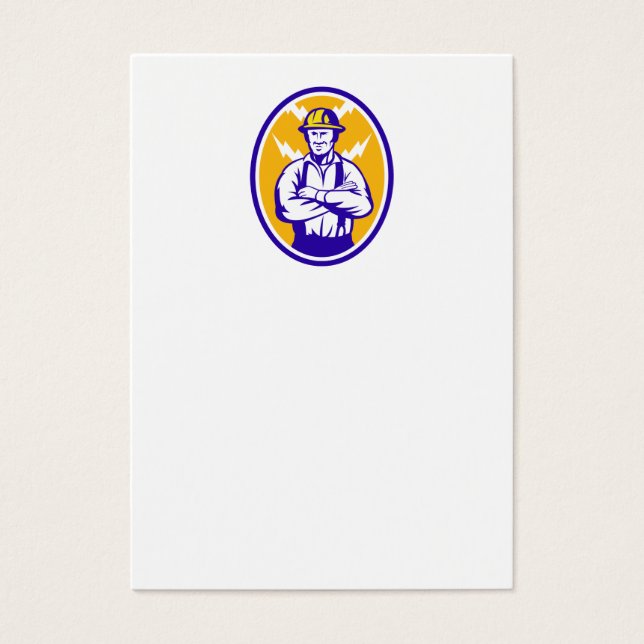 電気技師建築作業者稲妻ボルト (正面)