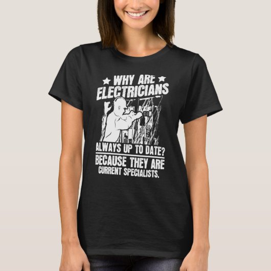 電気技師建築電気 Tシャツ (正面)