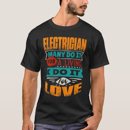 電気技師引用文IアムエコーカーディオグラファーFor Love Tシャツ (正面)