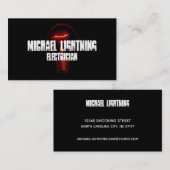 電気技師電球名刺 名刺 (正面/裏面)