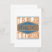 電気技師-それは仕事、それです代表団ではないです サンキューカード (正面/裏面)