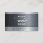 電気技師|のクールなモダン 名刺 (裏面)