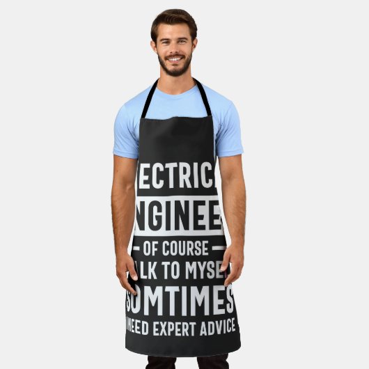 電気技師 エプロン (着用した状態)