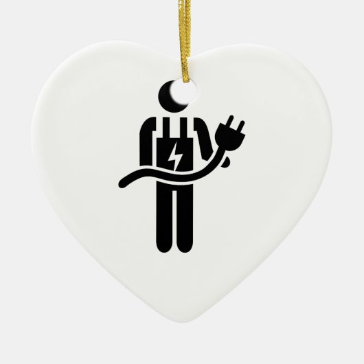 電気技師 セラミックオーナメント (正面)