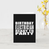 電気技師: パーティを楽しむこと準備ができている誕生日の電気技師 カード (黄色い花)