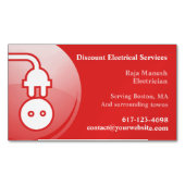 電気技師 マグネット名刺 (正面)