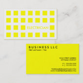 電気技師(モダンな正方形) 名刺 (正面/裏面)