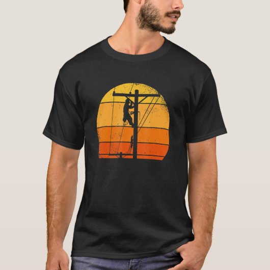 電気技師・ラインワーカーのラインマン1 Tシャツ (正面)