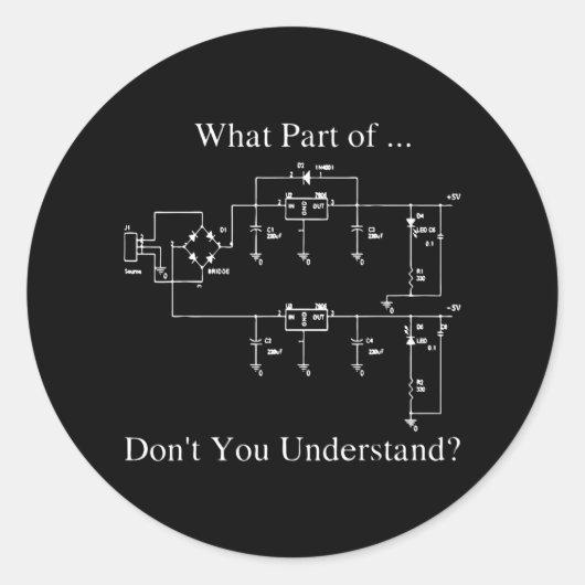 電気技師 ラウンドシール (正面)