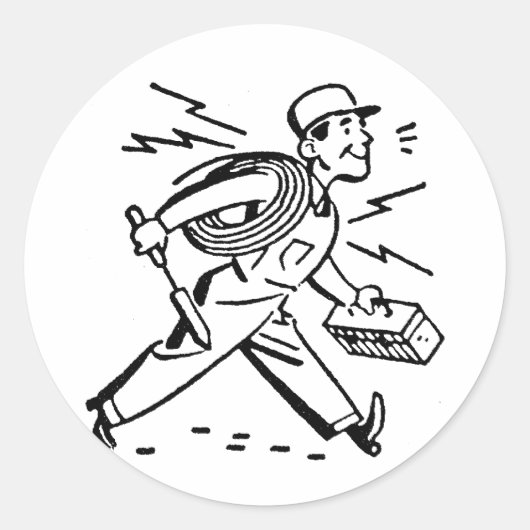 電気技師 ラウンドシール (正面)