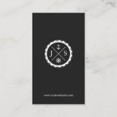 電気技師 – レトロ航海のモノグラム 名刺 (裏面)