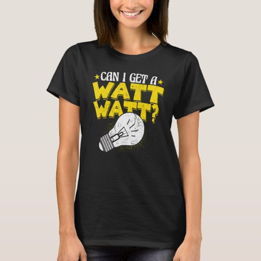 電気技師 ワット ワイヤーマン 電気 W Tシャツ (正面)