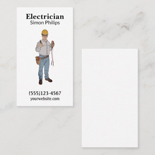 電気技師 名刺 (正面/裏面)