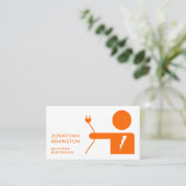 電気技師 名刺 (スタンド正面)