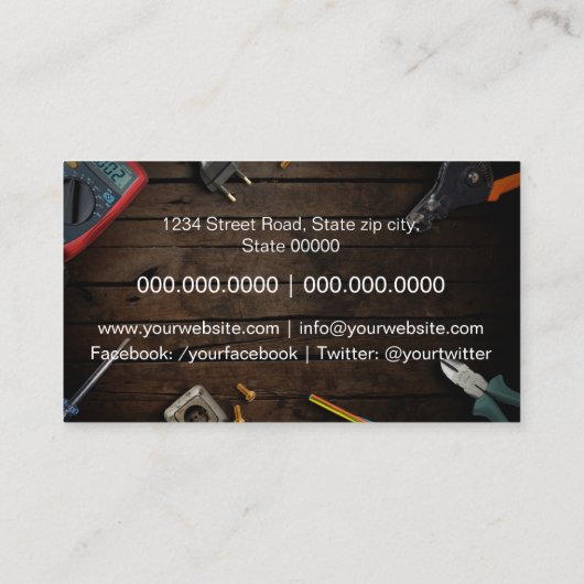 電気技師 名刺 (裏面)