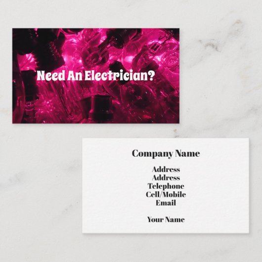 電気技師 名刺 (正面/裏面)