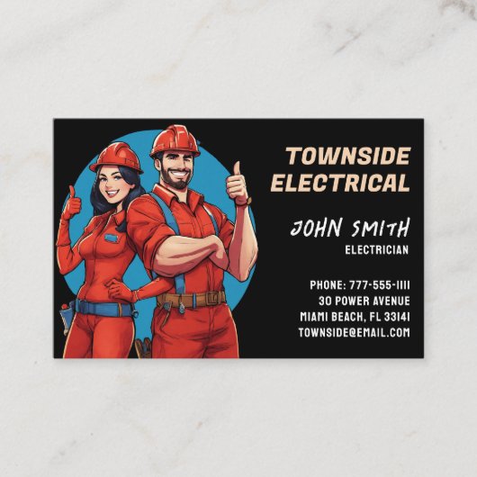 電気技師 名刺 (正面)