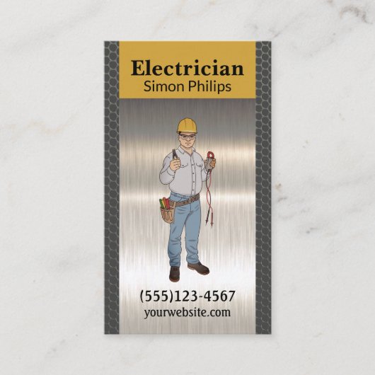 電気技師 名刺 (正面)