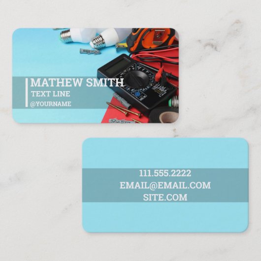 電気技師 名刺 (正面/裏面)