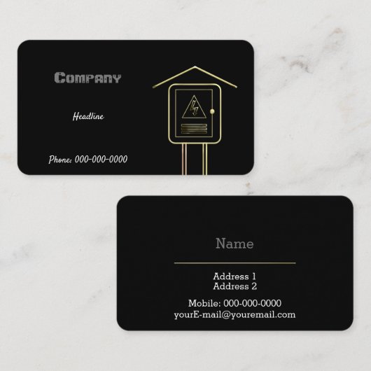 電気技師 名刺 (正面/裏面)